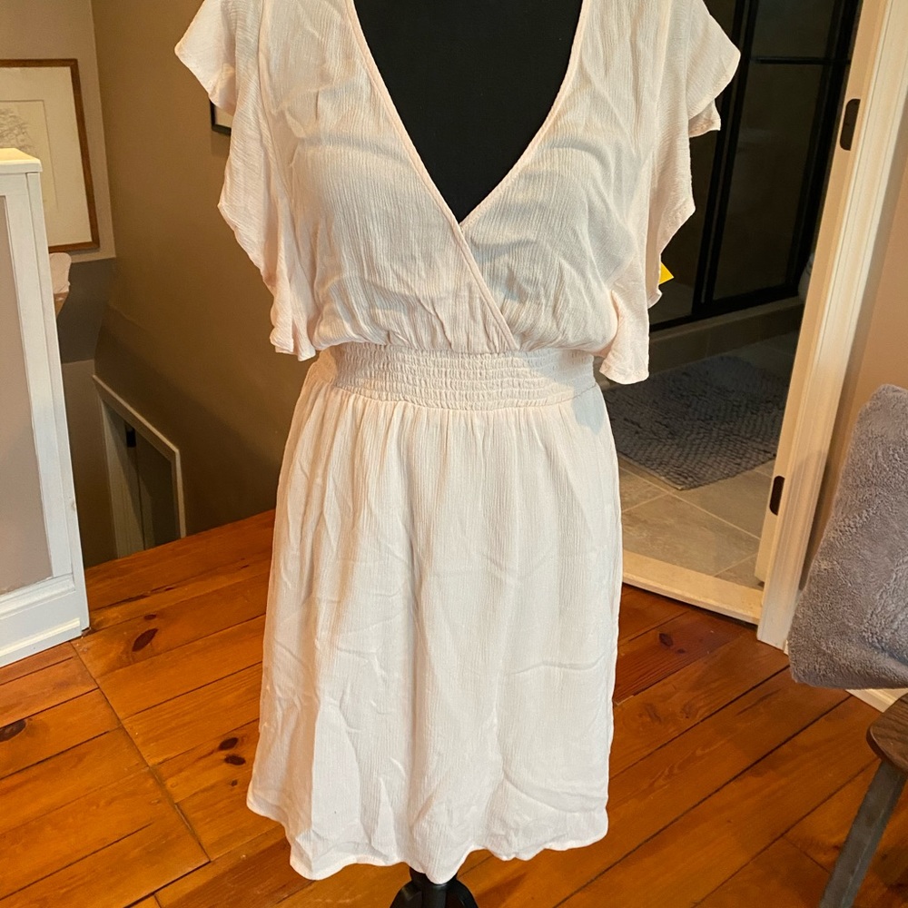 Forever 21 Woven Dress with Elastic Waist Blush